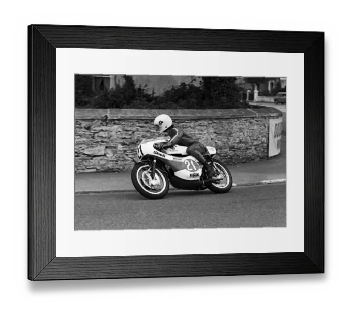Framed Print : Norman Cops (Yamaha) 1973 Lightweight Manx Grand Prix