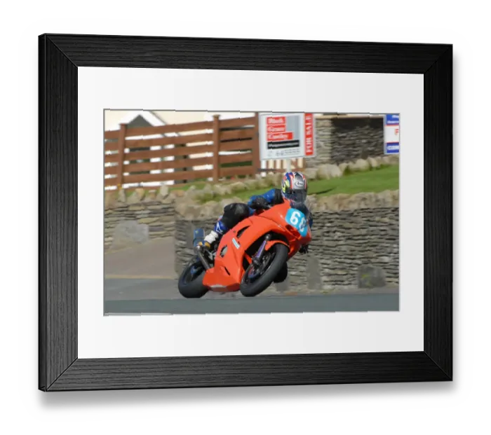 Framed Print : Simon Mara (Yamaha) 2007 Junior Manx Grand Prix