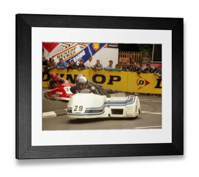 Framed Print : Tim Eade & Fred McDermott (Quirk Yamaha) 1988 Sidecar TT Framed Print : Tim Eade & Fred McDermott (Quirk Yamaha) 1988 Sidecar TT