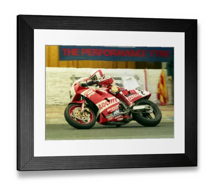 Framed Print : Geoff Johson (Loctite Yamaha) 1987 Formula One TT