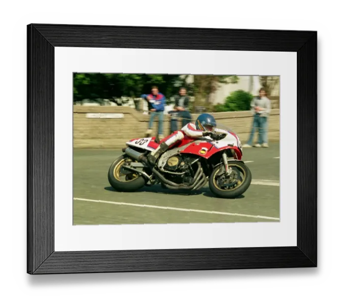 Framed Print : Tony Moran (Yamaha) 1987 Formula One TT Framed Print : Tony Moran (Yamaha) 1987 Formula One TT