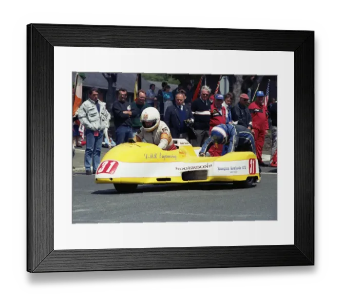 Framed Print : Derek Rumble & Doug Jewell (Rumble Yamaha) 1990 Sidecar TT Framed Print : Derek Rumble & Doug Jewell (Rumble Yamaha) 1990 Sidecar TT