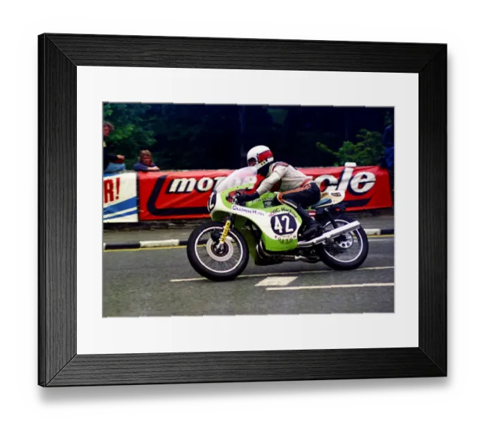 Framed Print : Derek Mortimer (Kawasaki) 1977 Formula Three TT Framed Print : Derek Mortimer (Kawasaki) 1977 Formula Three TT