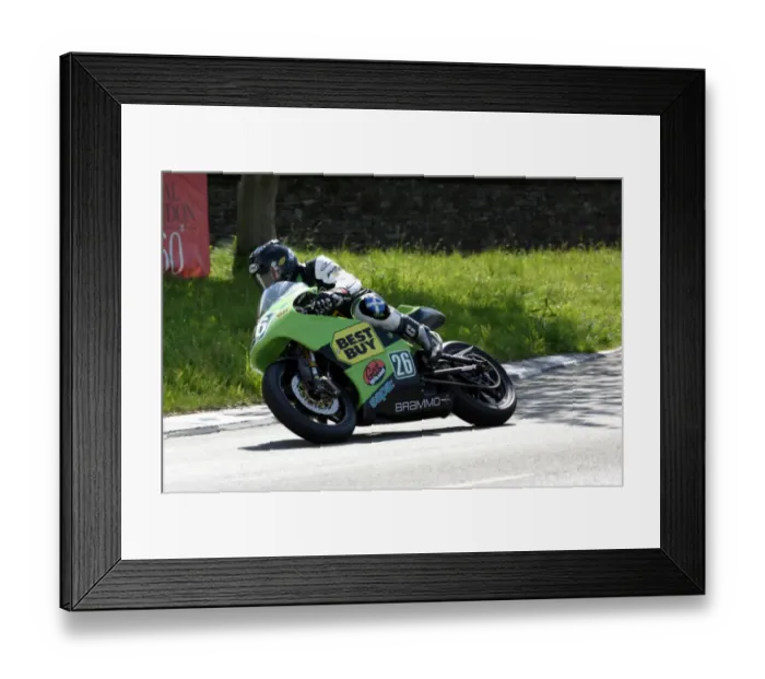Framed Print : Mark Buckley (Brammo) Pro Class 2009 XGP TT Framed Print : Mark Buckley (Brammo) Pro Class 2009 XGP TT