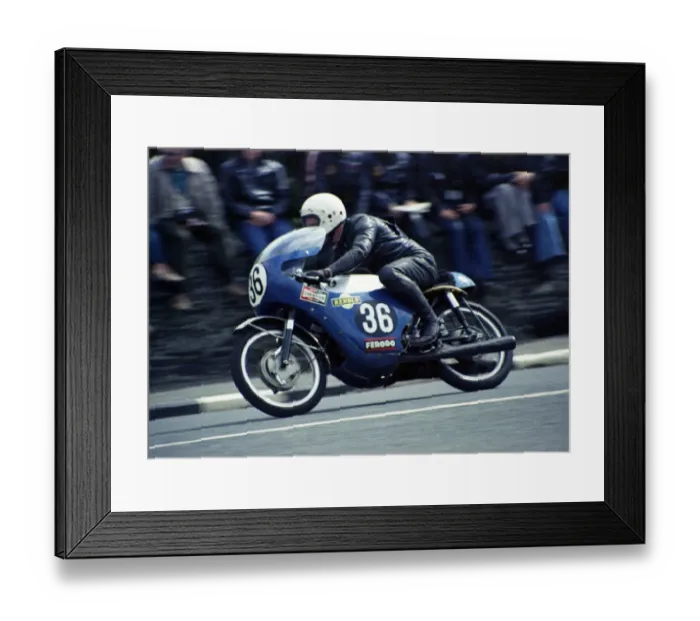 Framed Print : Bill Barker (Honda) 1974 Ultra Lightweight TT Framed Print : Bill Barker (Honda) 1974 Ultra Lightweight TT