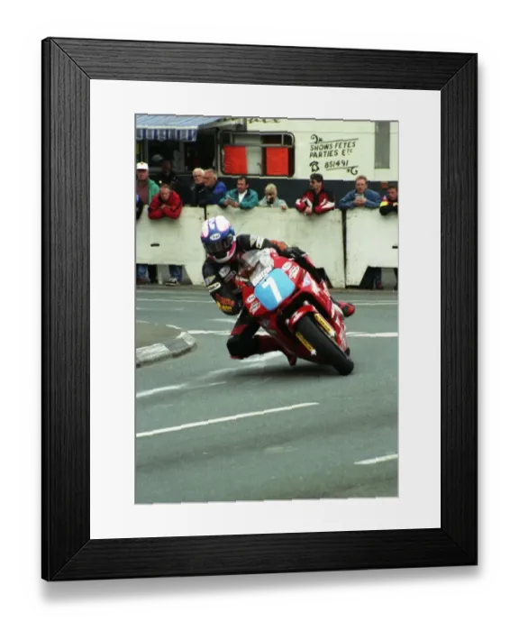 Framed Print : Nick Jefferies (Honda) 1996 Junior TT