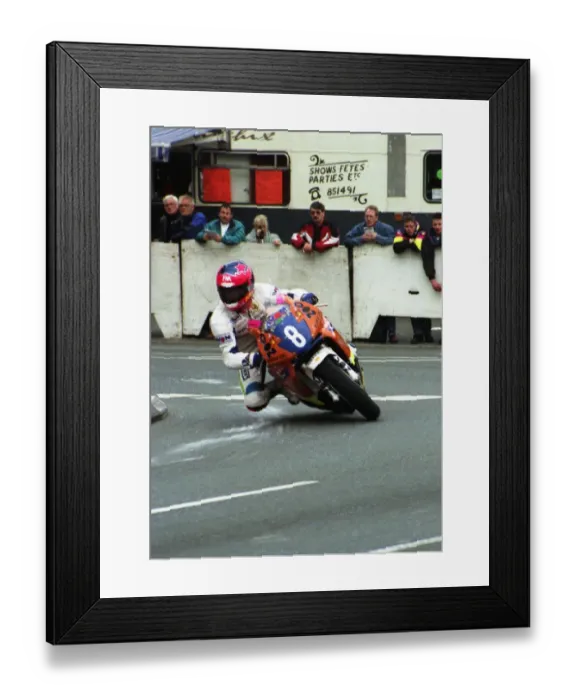 Framed Print : Jim Moodie (Honda) 1996 Junior TT
