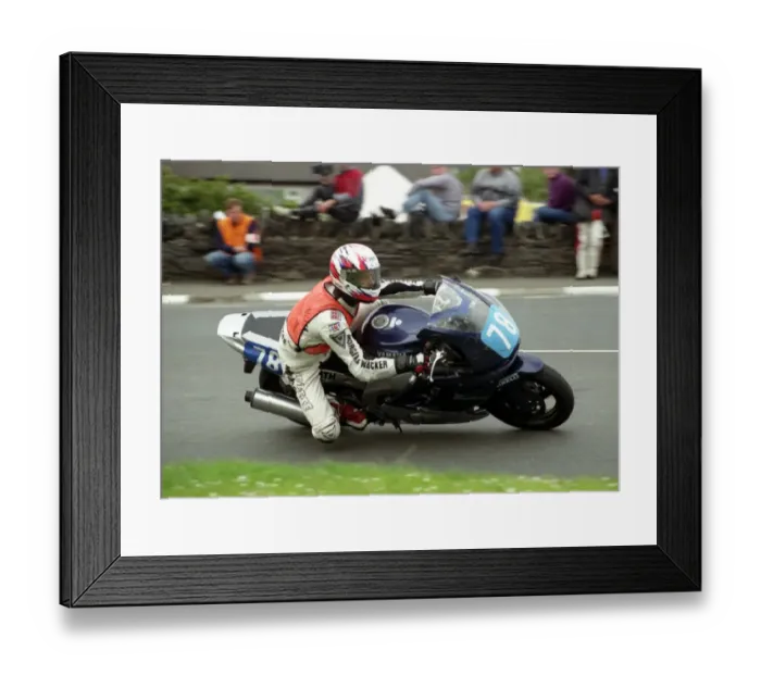 Framed Print : Peter Salmon (Yamaha) 1996 Junior TT