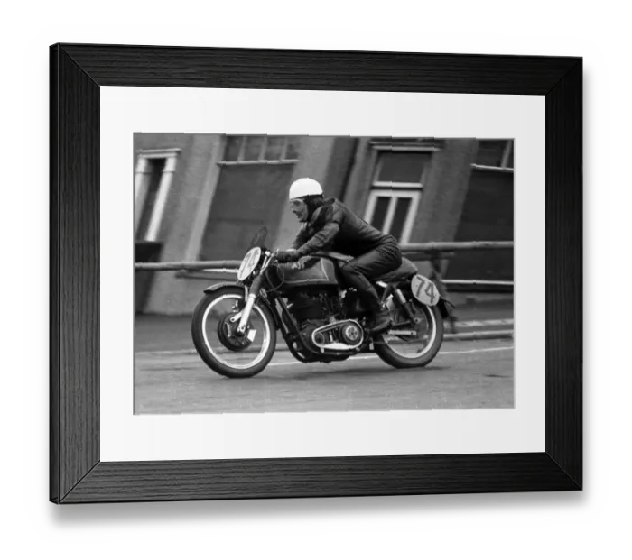 Framed Print : Ralph Rensen (AJS) 1954 Senior Manx Grand Prix Framed Print : Ralph Rensen (AJS) 1954 Senior Manx Grand Prix
