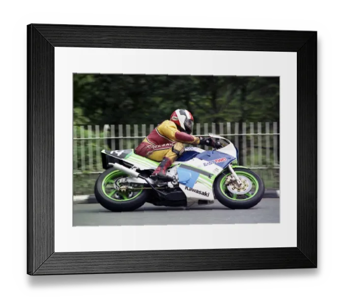 Framed Print : Derek Glass (Kawasaki) 1990 Supersport 400 TT Framed Print : Derek Glass (Kawasaki) 1990 Supersport 400 TT
