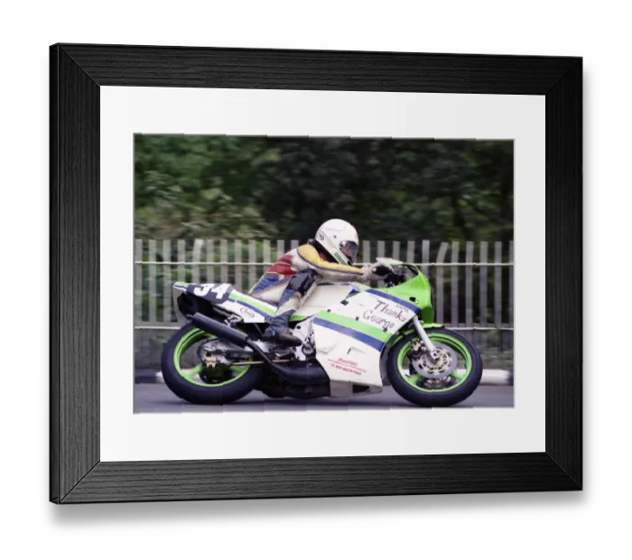 Framed Print : Ian Morris (Kawasaki) 1990 Supersport 400 TT Framed Print : Ian Morris (Kawasaki) 1990 Supersport 400 TT