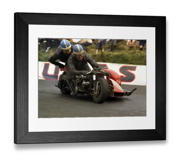 Framed Print : Idris Evans & J Mathuson (Imp special) 1970 750cc Sidecar TT Framed Print : Idris Evans & J Mathuson (Imp special) 1970 750cc Sidecar TT