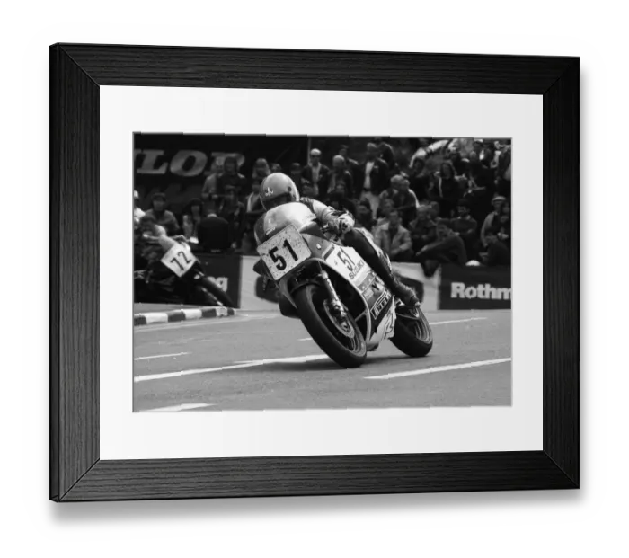 Framed Print : Ronan Sherry (Suzuki) 1986 Formula One TT Framed Print : Ronan Sherry (Suzuki) 1986 Formula One TT