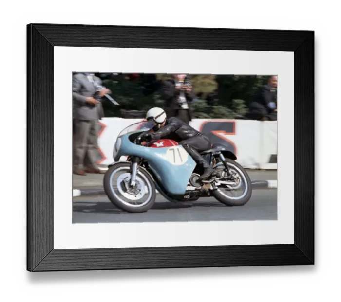 Framed Print : Jack Saunders (Norton) 1966 Senior TT