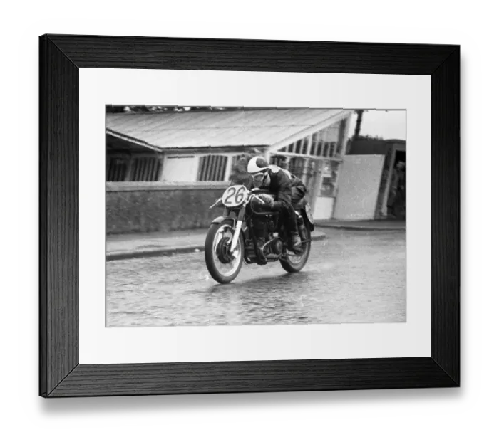 Framed Print : David Antill (AJS) 1954 Senior Manx Grand Prix Framed Print : David Antill (AJS) 1954 Senior Manx Grand Prix