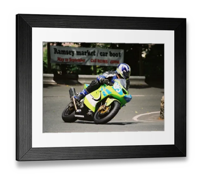 Framed Print : Martin Hamberg (Kawasaki) 2004 Junior TT