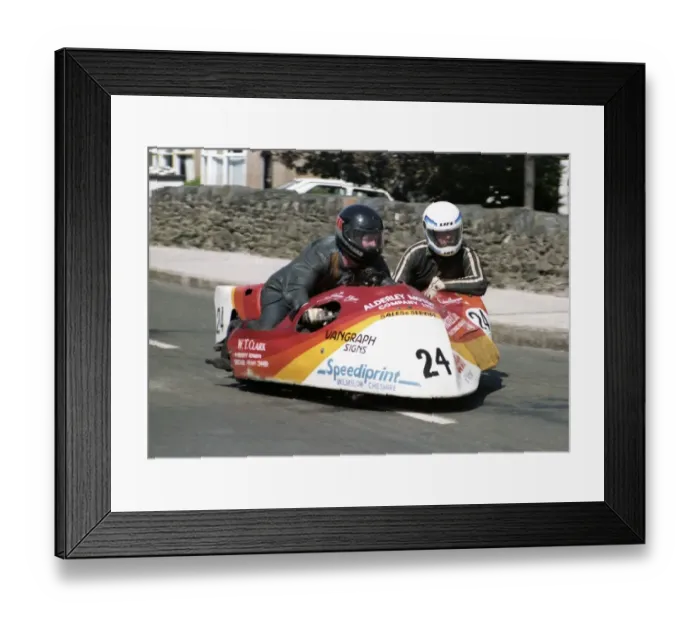 Framed Print : Gerard Flynn & Richard Burgess (Yamaha) 1985 Sidecar TT Framed Print : Gerard Flynn & Richard Burgess (Yamaha) 1985 Sidecar TT