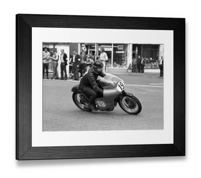Framed Print : Roger Haddock (AJS) 1973 Junior Manx Grand Prix Framed Print : Roger Haddock (AJS) 1973 Junior Manx Grand Prix