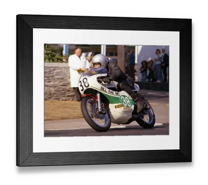 Framed Print : Richard Watkins (Yamaha) 1975 Lightweight Manx Grand Prix