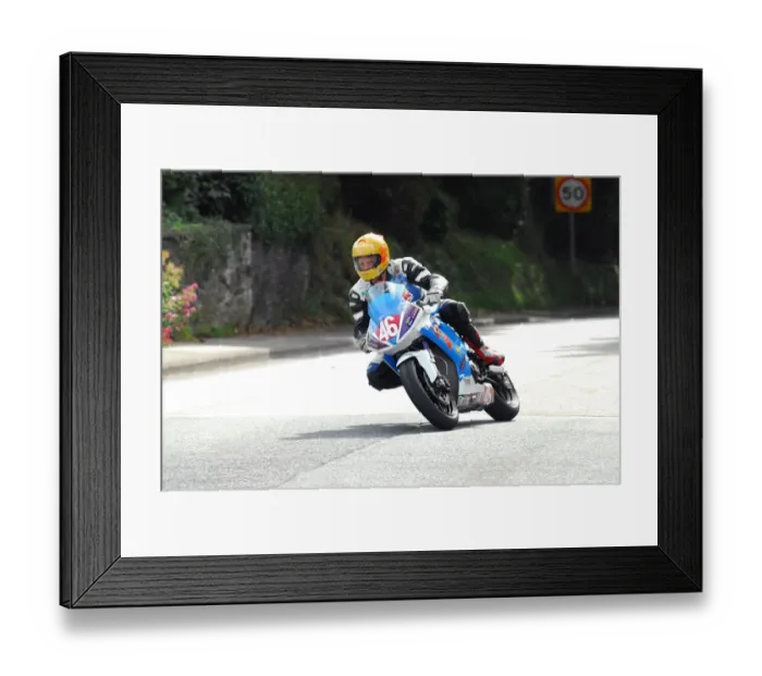Framed Print : Robert John Woolsey (Kawasaki) 2013 Newcomers Manx Grand Prix Framed Print : Robert John Woolsey (Kawasaki) 2013 Newcomers Manx Grand Prix