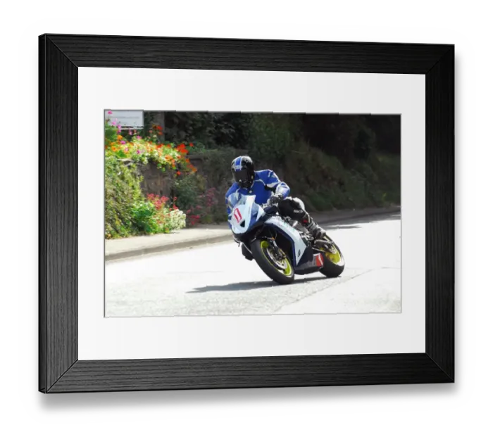 Framed Print : Neil Gregory (Triumph) 2013 Newcomers Manx Grand Prix Framed Print : Neil Gregory (Triumph) 2013 Newcomers Manx Grand Prix