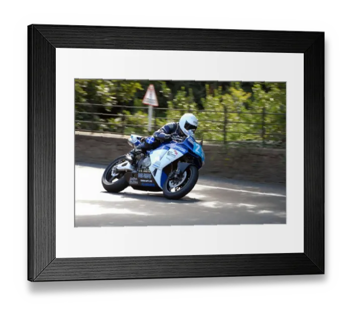 Framed Print : Rab Davie (Honda) 2007 Junior Manx Grand Prix