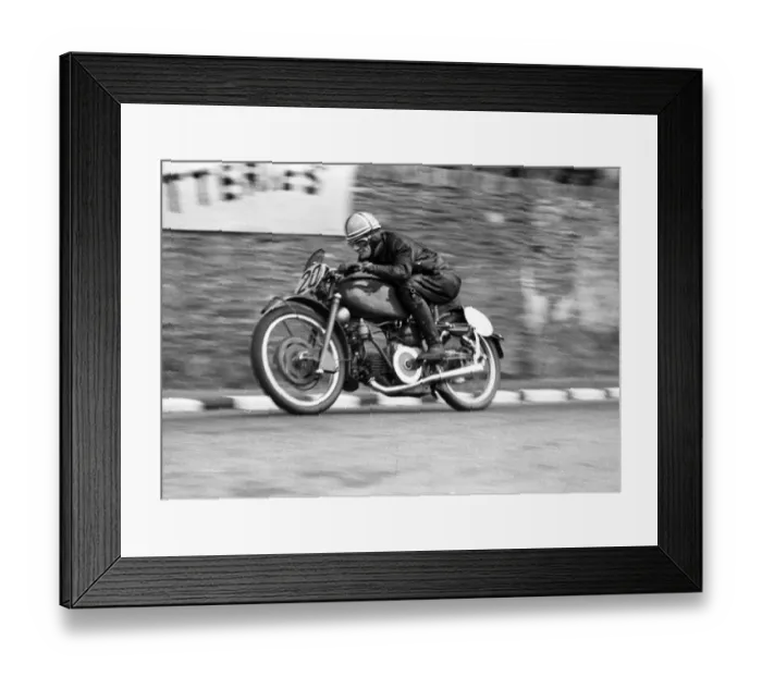 Framed Print : Syd Lawton (Guzzi) 1952 Lightweight TT Framed Print : Syd Lawton (Guzzi) 1952 Lightweight TT