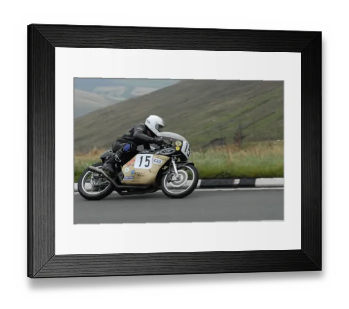 Framed Print : Dave Madsen-Mygdal (Honda Drixton) 2008 Junior Classic Manx Grand Prix