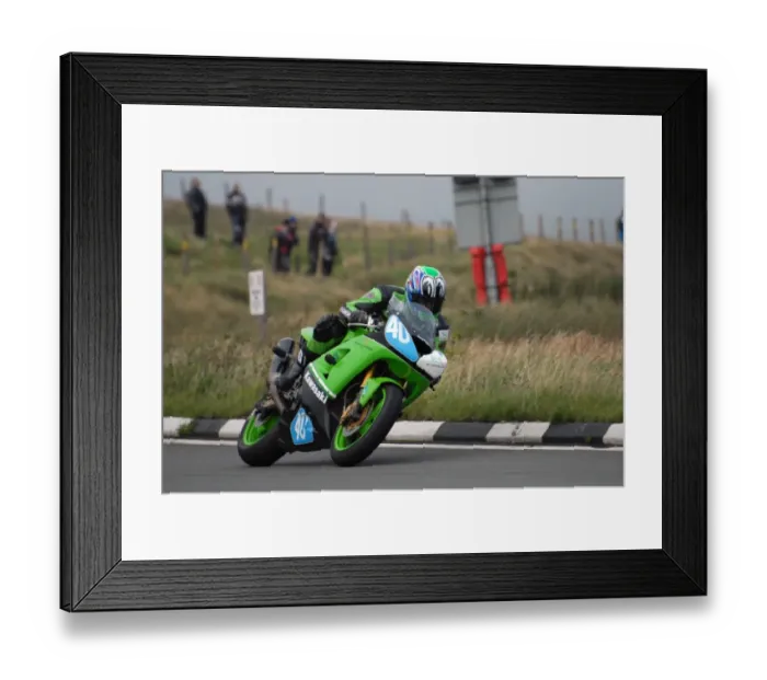 Framed Print : Callum O Shea (Kawasaki) 2008 Junior Manx Grand Prix Framed Print : Callum O Shea (Kawasaki) 2008 Junior Manx Grand Prix
