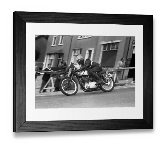 Framed Print : P E Whillier (BSA) 1955 Senior Manx Grand Prix Framed Print : P E Whillier (BSA) 1955 Senior Manx Grand Prix