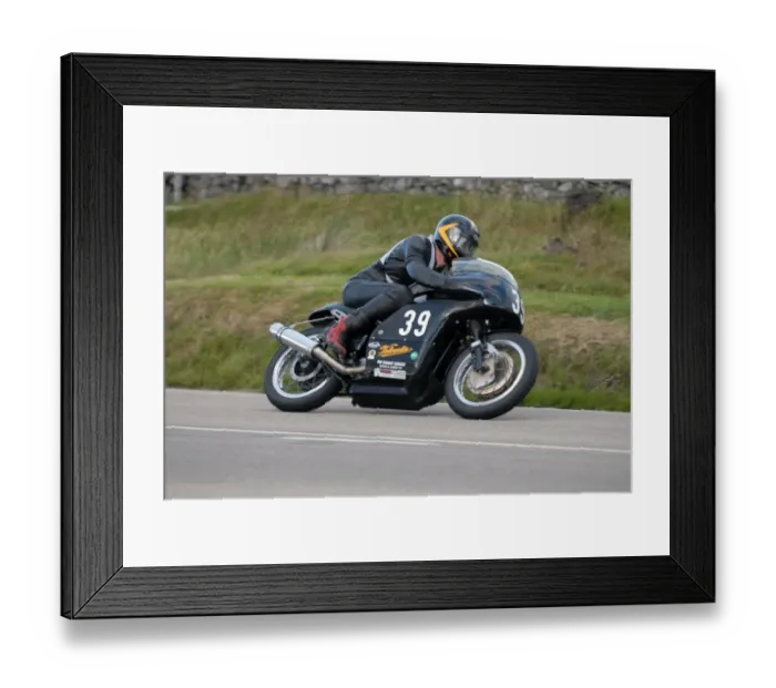Framed Print : Tony Ainley (Velocette) 2010 Senior Classic Manx Grand Prix
