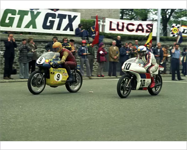 Charlie Sanby (Triumph) and Dave Croxford (John Player Norton) 1974 Formula 750 TT