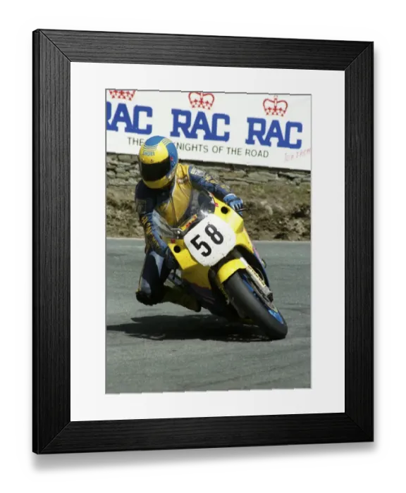 Framed Print : Dave Woolams (Kawasaki) 1993 Formula One TT Framed Print : Dave Woolams (Kawasaki) 1993 Formula One TT