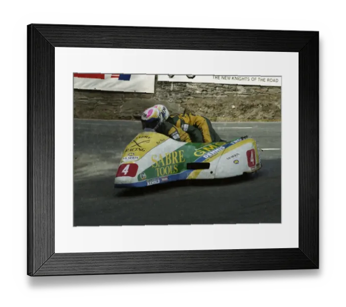 Framed Print : Dave Saville & Nick Roche (Sabre) 1993 Sidecar TT Framed Print : Dave Saville & Nick Roche (Sabre) 1993 Sidecar TT