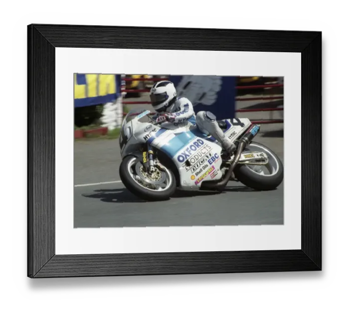 Framed Print : Robert Dunlop (Oxford Ducati) 1993 Formula One TT Framed Print : Robert Dunlop (Oxford Ducati) 1993 Formula One TT