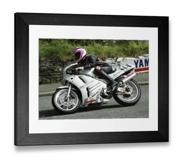 Framed Print : Phil Nicholls (Honda) 1993 Supersport 400 TT