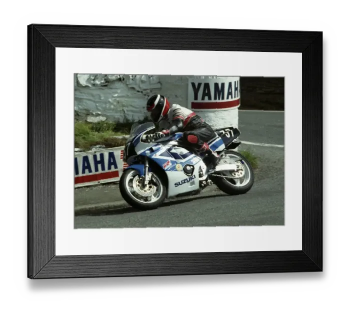 Framed Print : Heinz Chittka (Suzuki) 1993 Supersport 400 TT Framed Print : Heinz Chittka (Suzuki) 1993 Supersport 400 TT