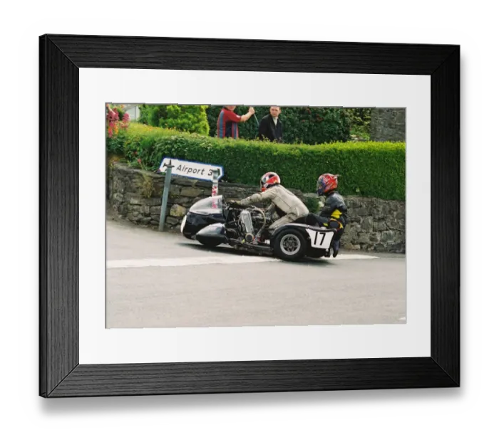 Framed Print : Gary Watson & Alistair Wilson (NSU Lynx) 1994 Pre-TT Classic Framed Print : Gary Watson & Alistair Wilson (NSU Lynx) 1994 Pre-TT Classic