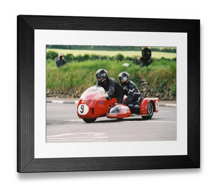 Framed Print : Nick Cutmore & Nancy Thomas (Windle Vincent) 1994 Pre-TT Classic Framed Print : Nick Cutmore & Nancy Thomas (Windle Vincent) 1994 Pre-TT Classic