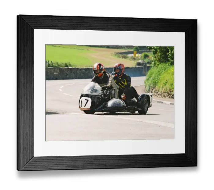 Framed Print : Gary Watson & Alistair Wilson (NSU Lynx) 1994 Pre-TT Classic Framed Print : Gary Watson & Alistair Wilson (NSU Lynx) 1994 Pre-TT Classic