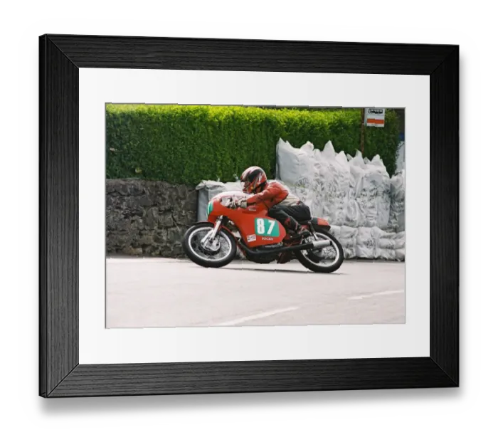 Framed Print : Mike Barry (Ducati) 1994 Pre-TT Classic Framed Print : Mike Barry (Ducati) 1994 Pre-TT Classic