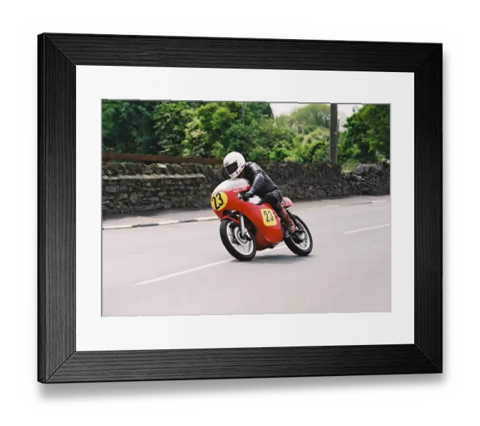 Framed Print : Harold Bromiley (Cowles Matchless) 1994 Pre-TT Classic Framed Print : Harold Bromiley (Cowles Matchless) 1994 Pre-TT Classic