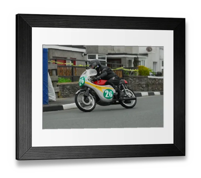 Framed Print : Gary Hutton (Dempster Honda) 2014 Pre TT Classic Framed Print : Gary Hutton (Dempster Honda) 2014 Pre TT Classic