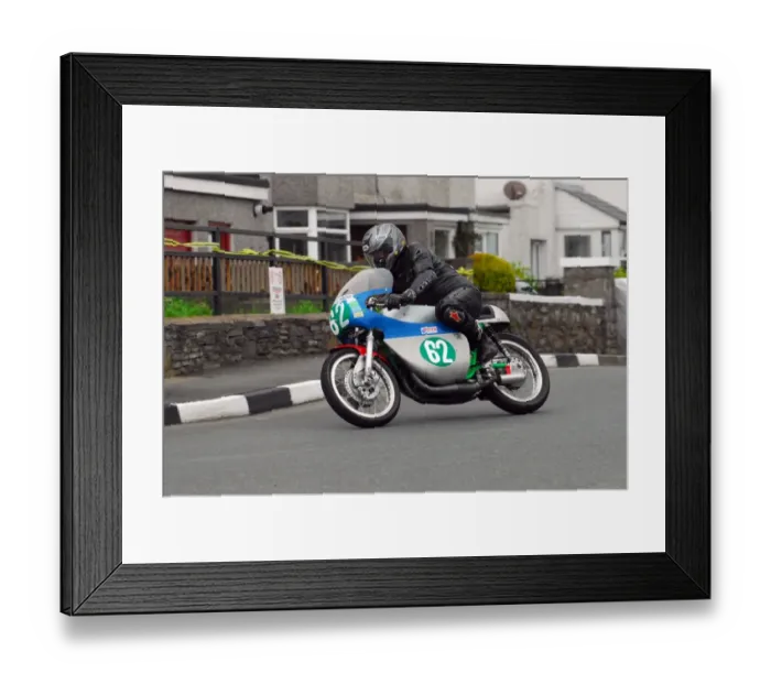 Framed Print : Ken Hankey (Suzuki) 2014 Pre TT Classic Framed Print : Ken Hankey (Suzuki) 2014 Pre TT Classic