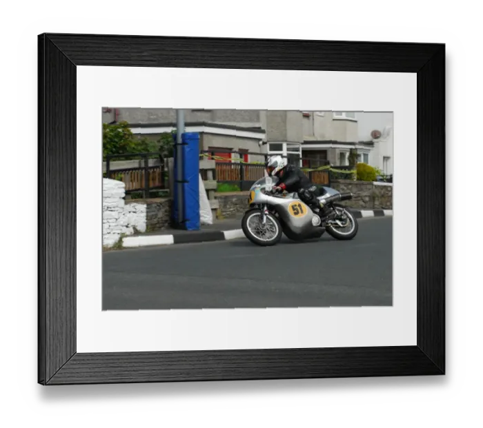 Framed Print : Keith Shannon (Seeley) 2014 Pre TT Classic Framed Print : Keith Shannon (Seeley) 2014 Pre TT Classic