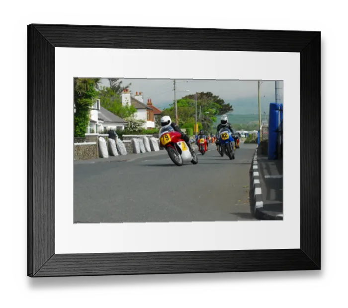 Framed Print : Mark Herbertson (Matchless G50) leads David Lissaman (N. R. E. Seeley) 2014 Pre TT Classic Framed Print : Mark Herbertson (Matchless G50) leads David Lissaman (N. R. E. Seeley) 2014 Pre TT Classic