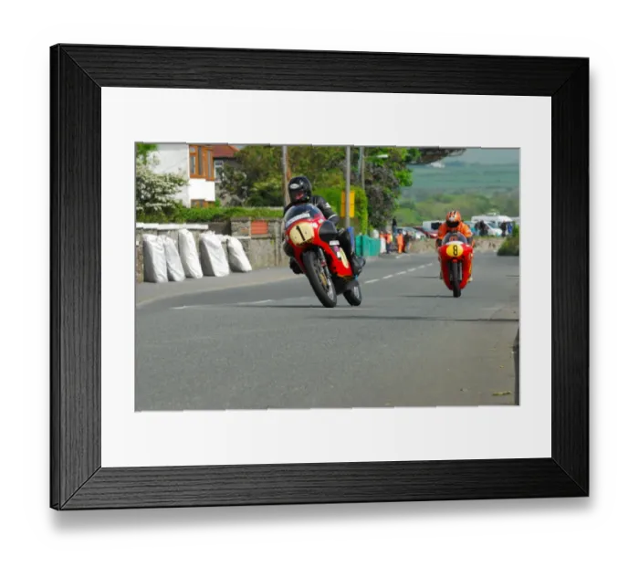 Framed Print : Alan Oversby (Weslake) & Roy Richardson (Aermacchi) 2014 Pre TT Classic Framed Print : Alan Oversby (Weslake) & Roy Richardson (Aermacchi) 2014 Pre TT Classic