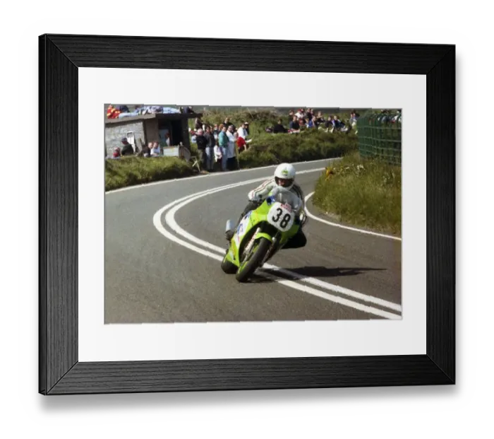 Framed Print : Glenn Williams (Team Green Kawasaki) 1991 Formula One TT Framed Print : Glenn Williams (Team Green Kawasaki) 1991 Formula One TT