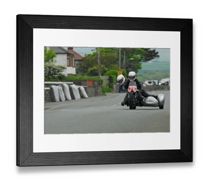 Framed Print : Anja Brs & Diana Bouman (Triumph) 2014 Pre TT Classic Framed Print : Anja Brs & Diana Bouman (Triumph) 2014 Pre TT Classic