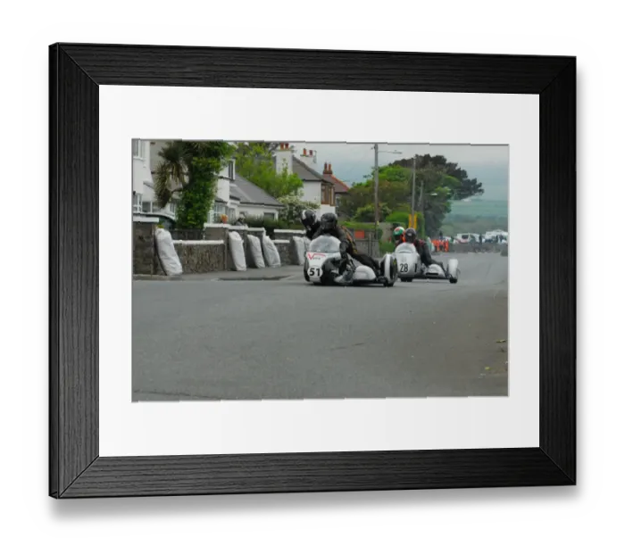 Framed Print : Eddy Wright & Dean Kilkenny (BMW) and Kerry Williams & Billy Weston (BLR Honda) 2014 Pre TT Classic Framed Print : Eddy Wright & Dean Kilkenny (BMW) and Kerry Williams & Billy Weston (BLR Honda) 2014 Pre TT Classic